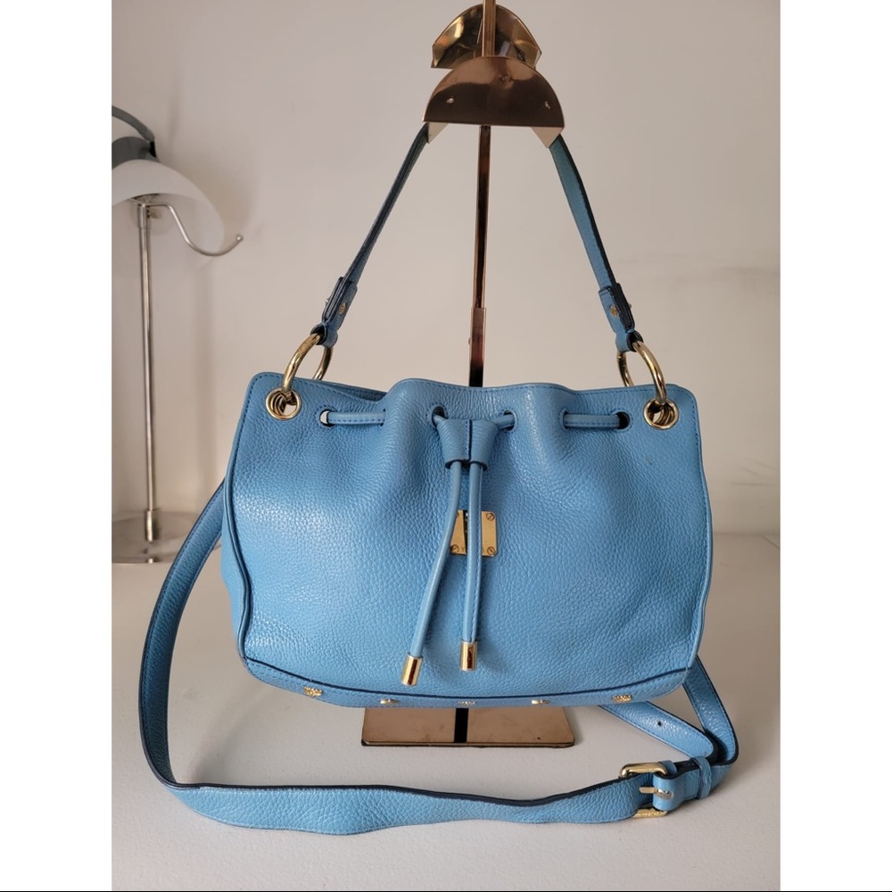 MCM Blue Bucket Leather Bag